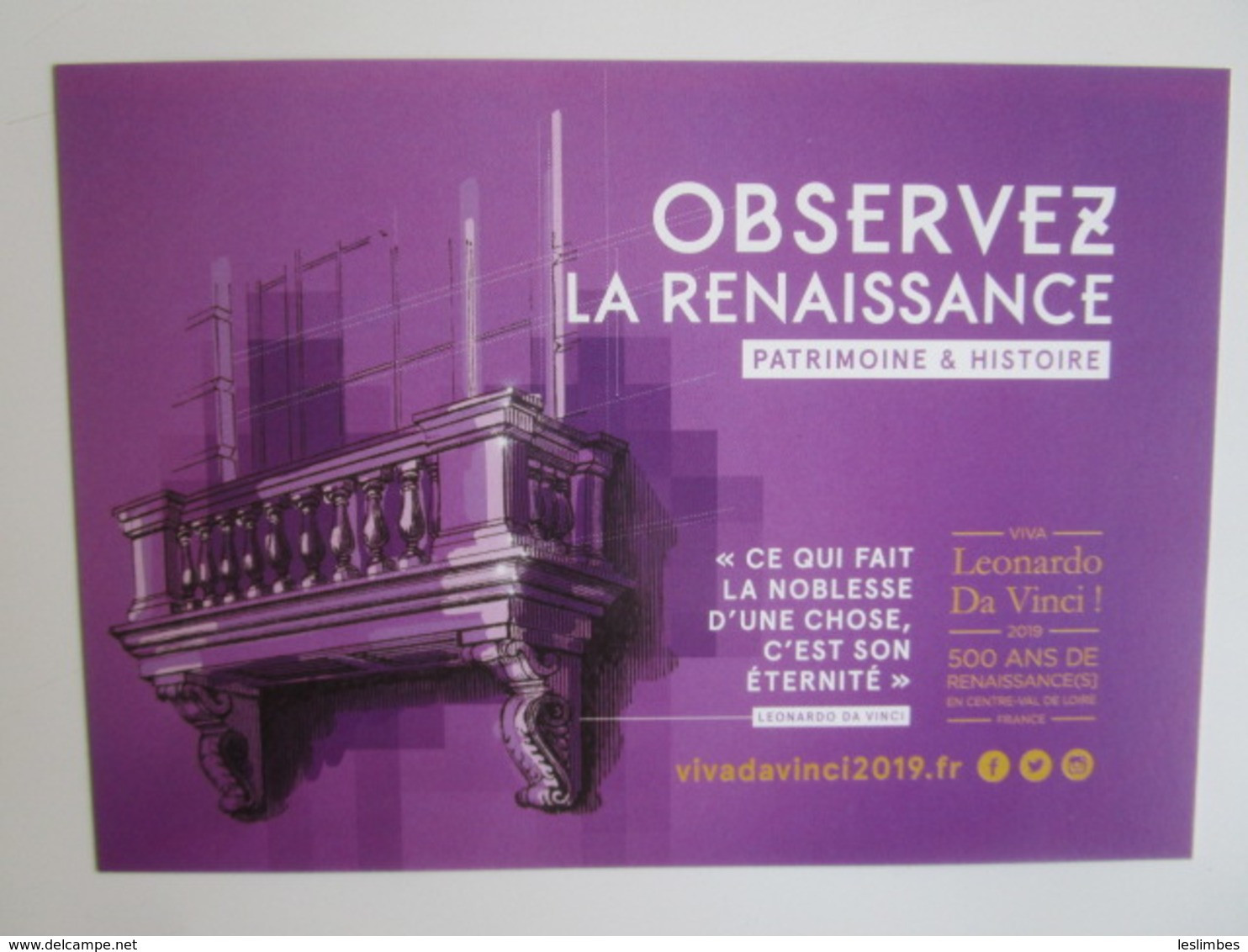 Viva Leonardo Da Vinci 2019: 500 Ans De Renaissance(s) En Centre - Val De Loire France. Observez... - Ausstellungen