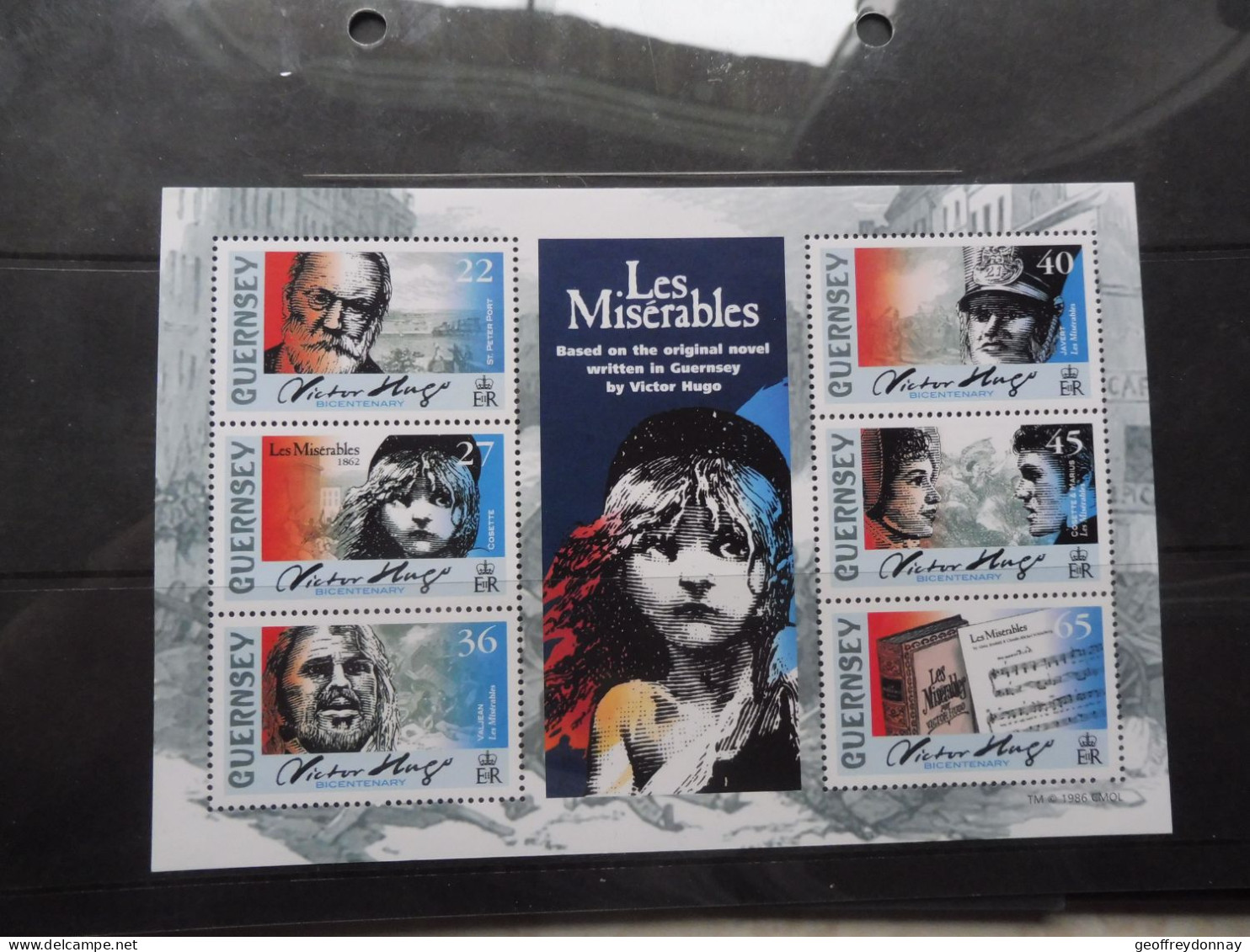 Guernesey Guernsey Bl Bloc Blok Sheet 46 Neuve ** Mnh 2002 Victor Hugo Les Miserables - Guernesey