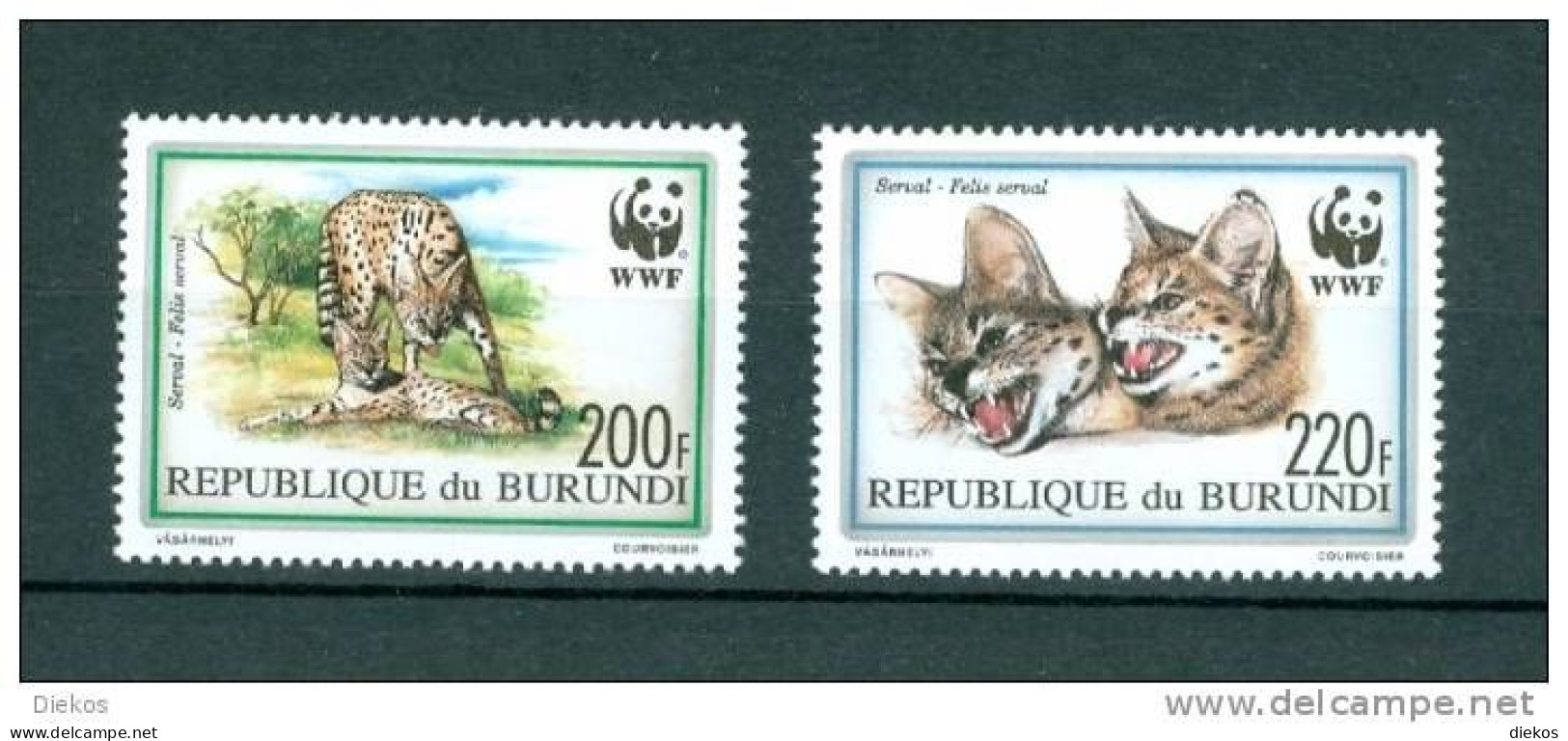 Burundi WWF Cat  No:  1760 - 61 Postfrisch MNH  ** #715 - Ongebruikt