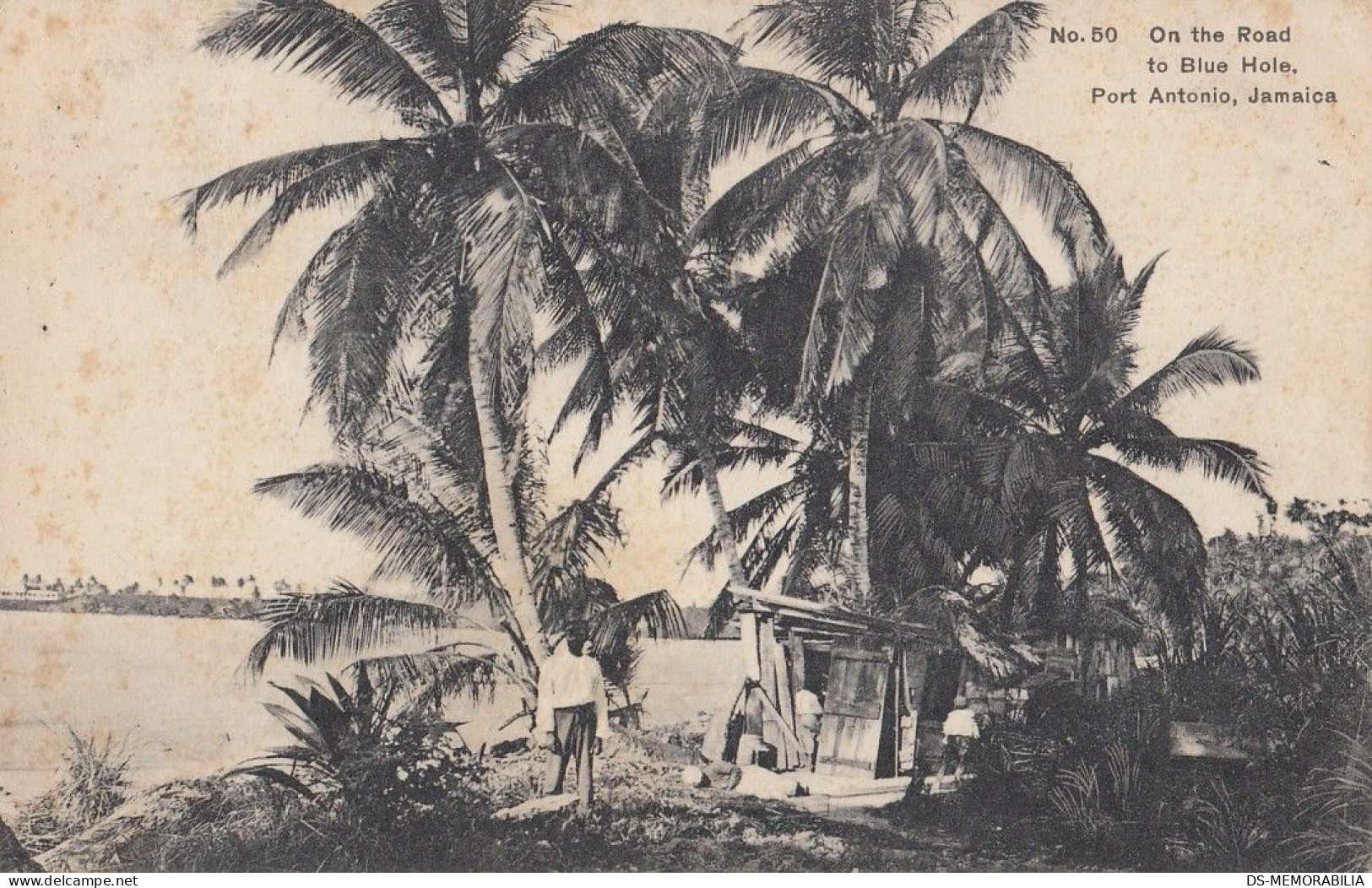 Jamaica Port Antonio - On The Road To Blue Hole Old Postcard 1912 - Jamaïque