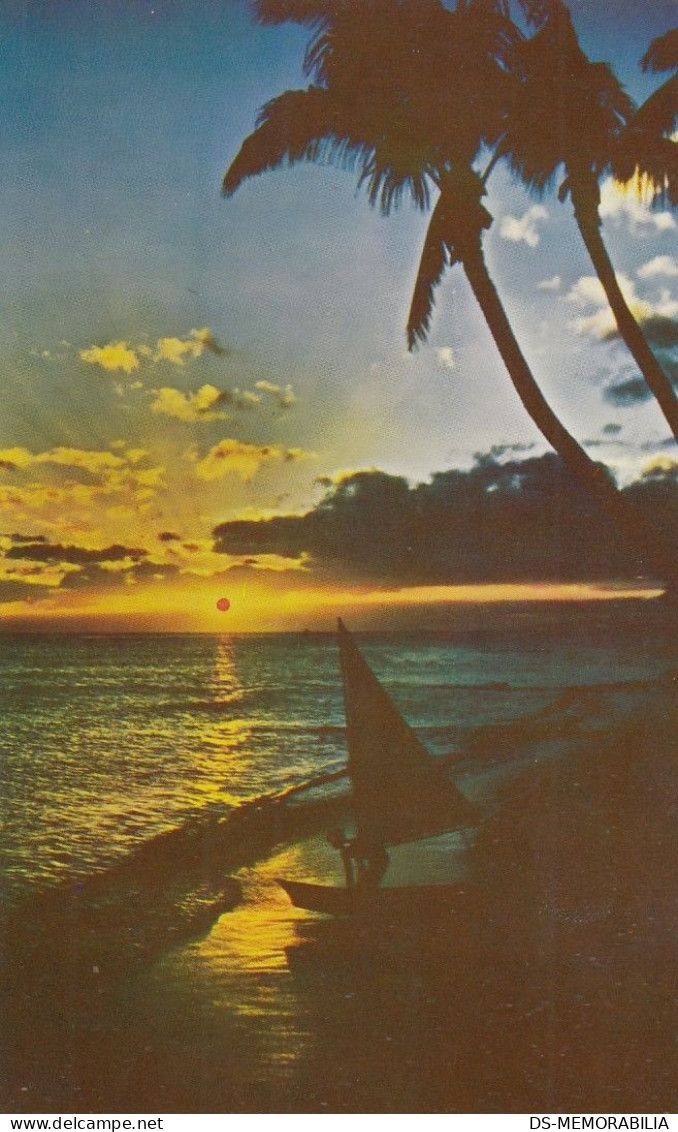 Jamaica Beautiful Sunset Old Postcard - Jamaïque