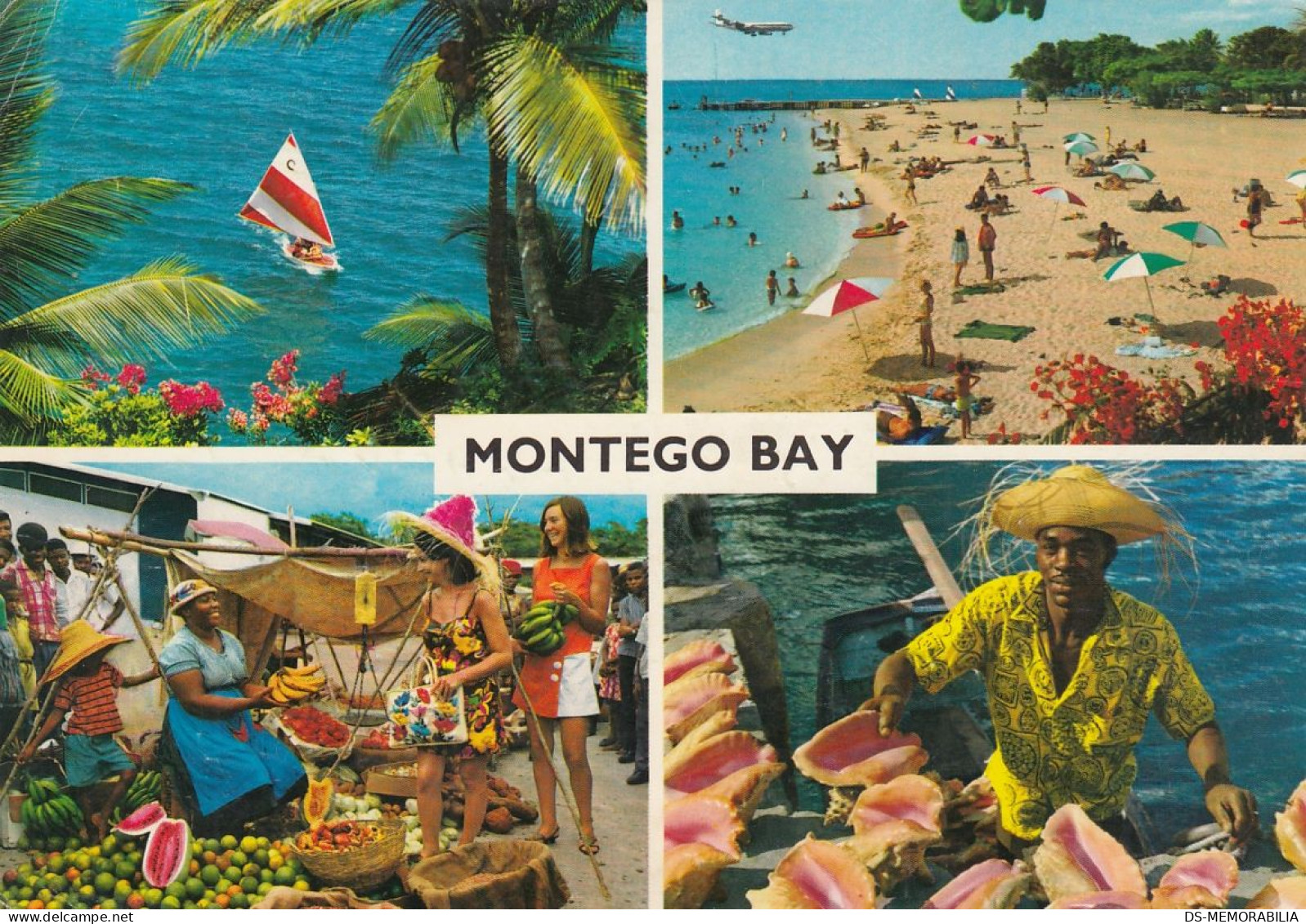 Jamaica Montego Bay Old Postcard Shell Clam - Jamaïque