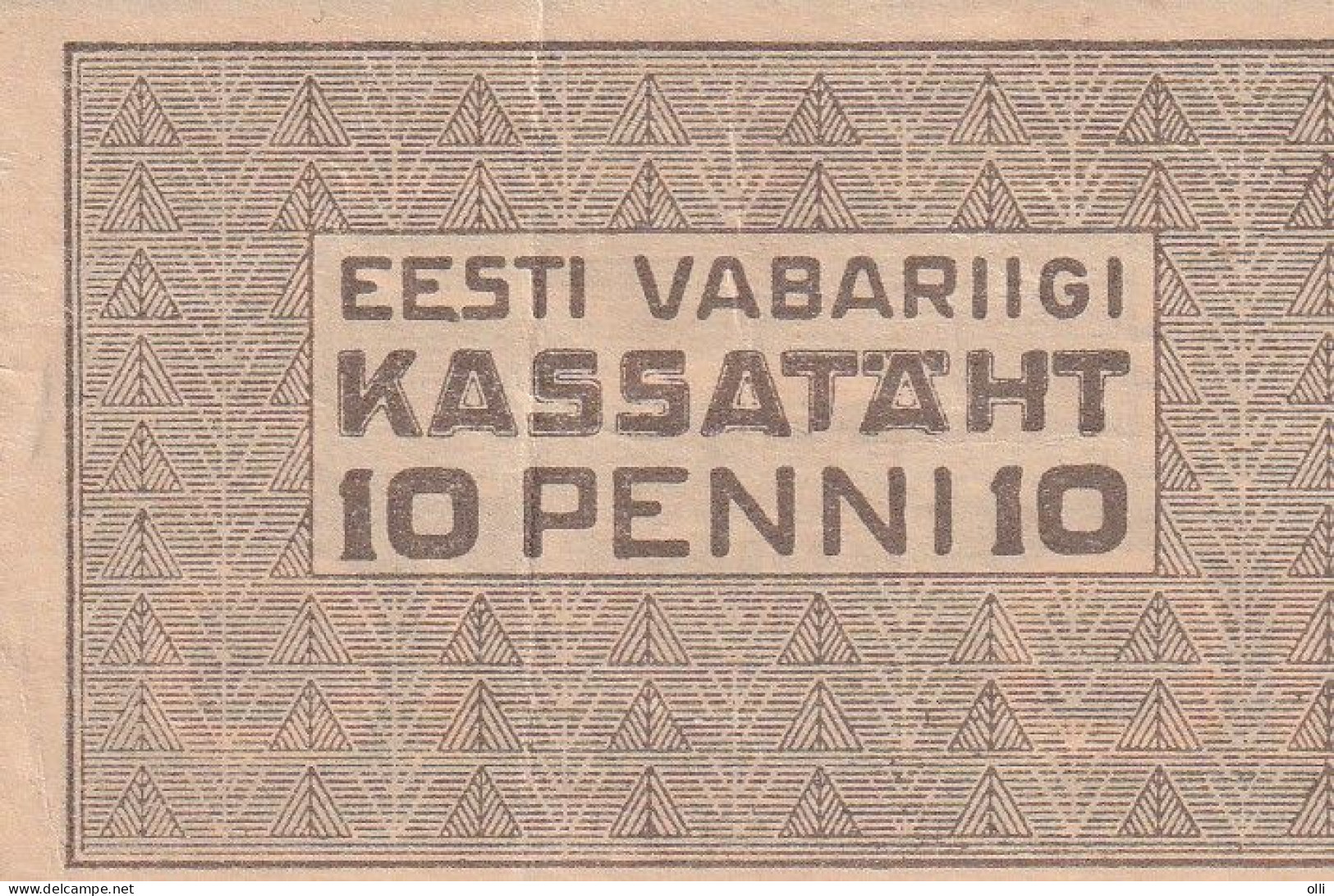 Estonia 10 Penni, ND/1919  P-40b  XF - Estland