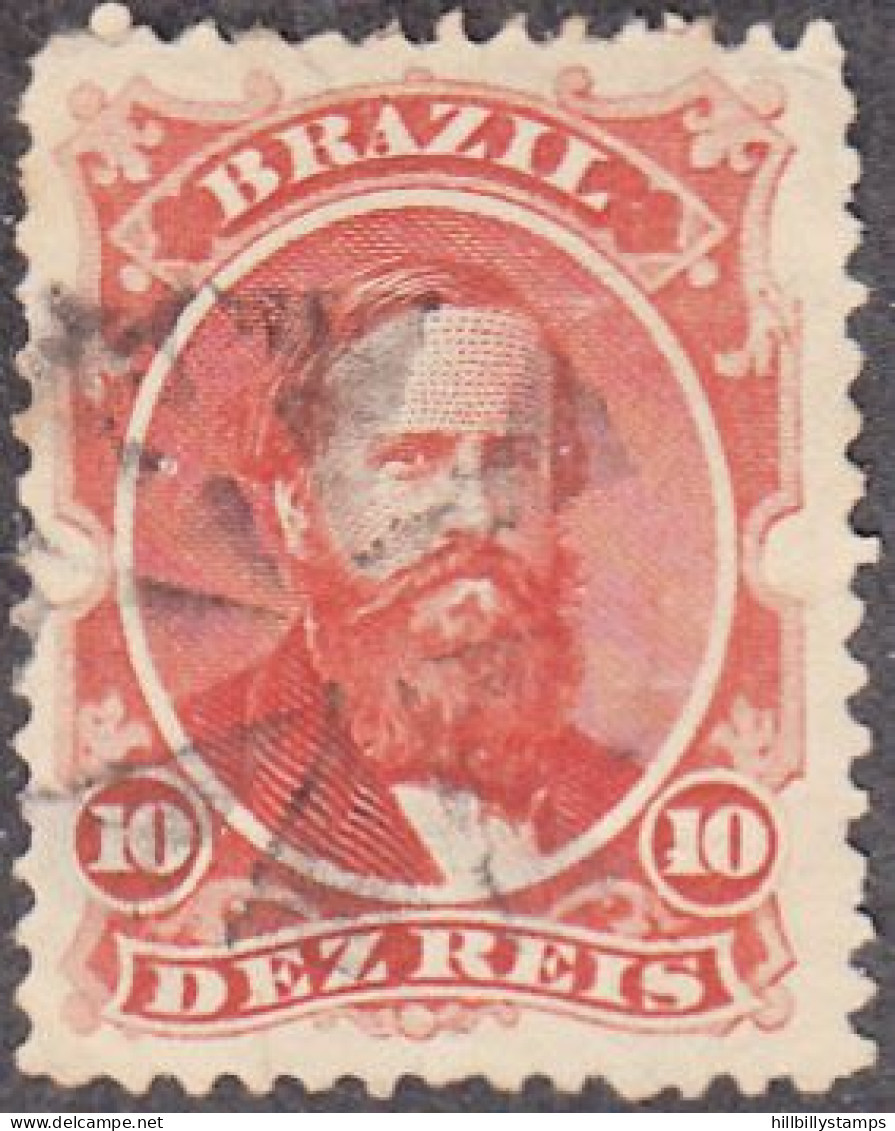 BRAZIL  SCOTT NO 53  USED   YEAR  1866   PERF 12 - Usati