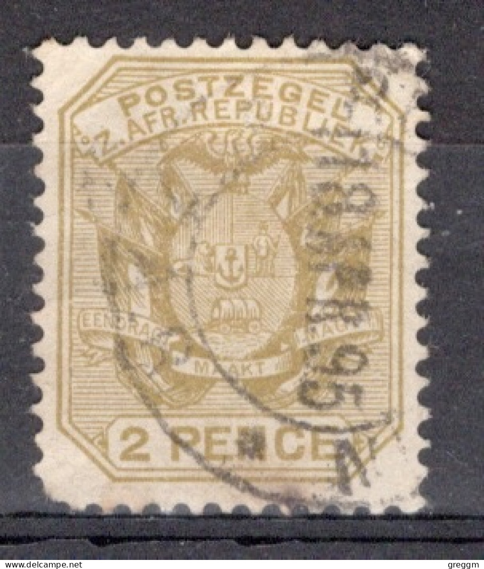 South African Republic 1894 Single Stamp Coat Of Arms - Wagon With Two Shafts In Fine Used Condition - Nieuwe Republiek (1886-1887)