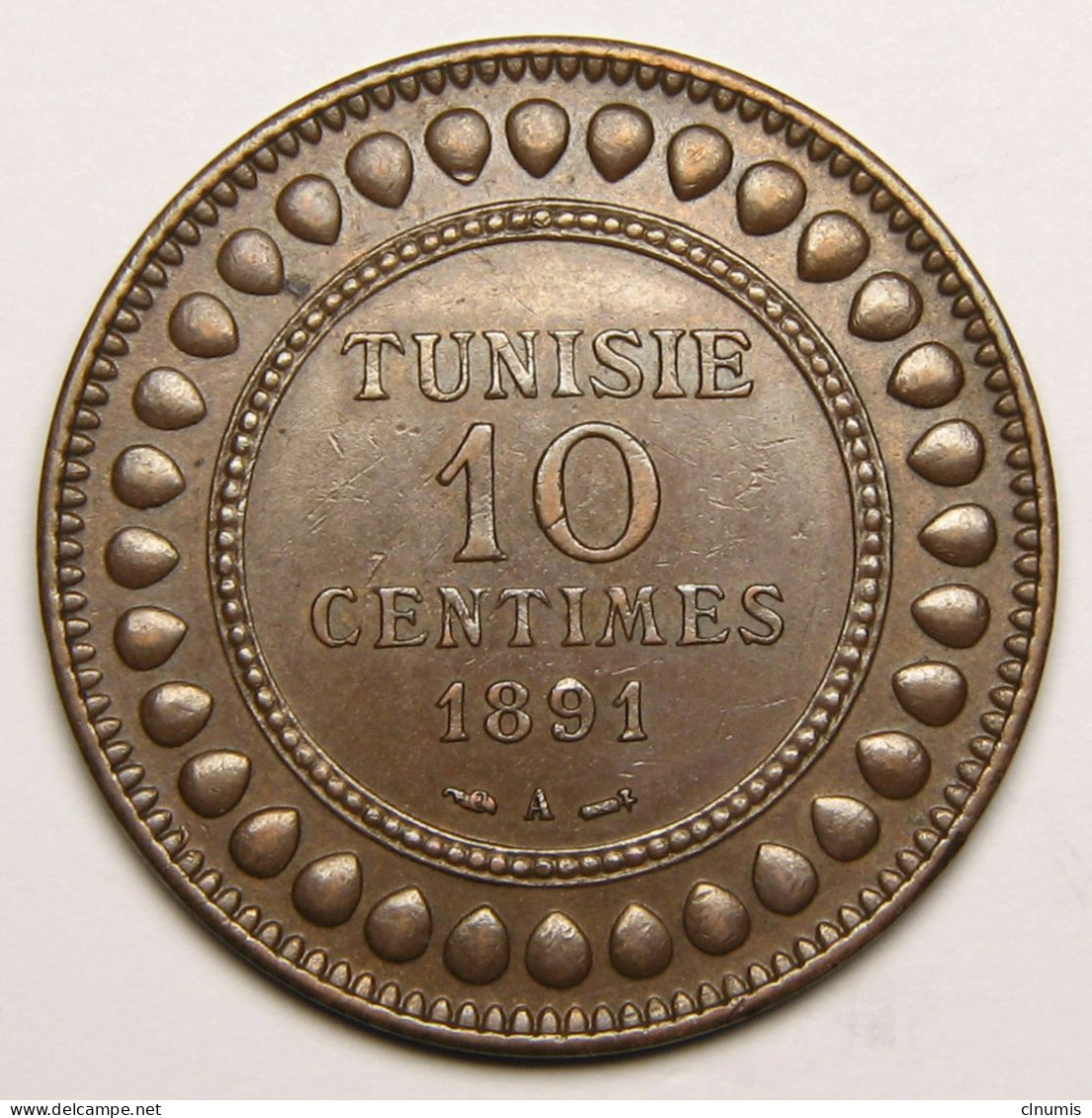 Tunisie, 10 Centimes Ali 1891A, Atelier De Paris - Tunisie