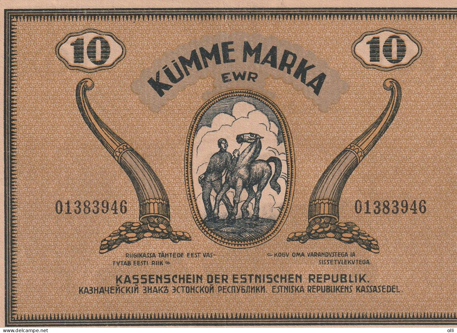 ESTONIA 10 MARKA 1919  P-46 AU - Estonia