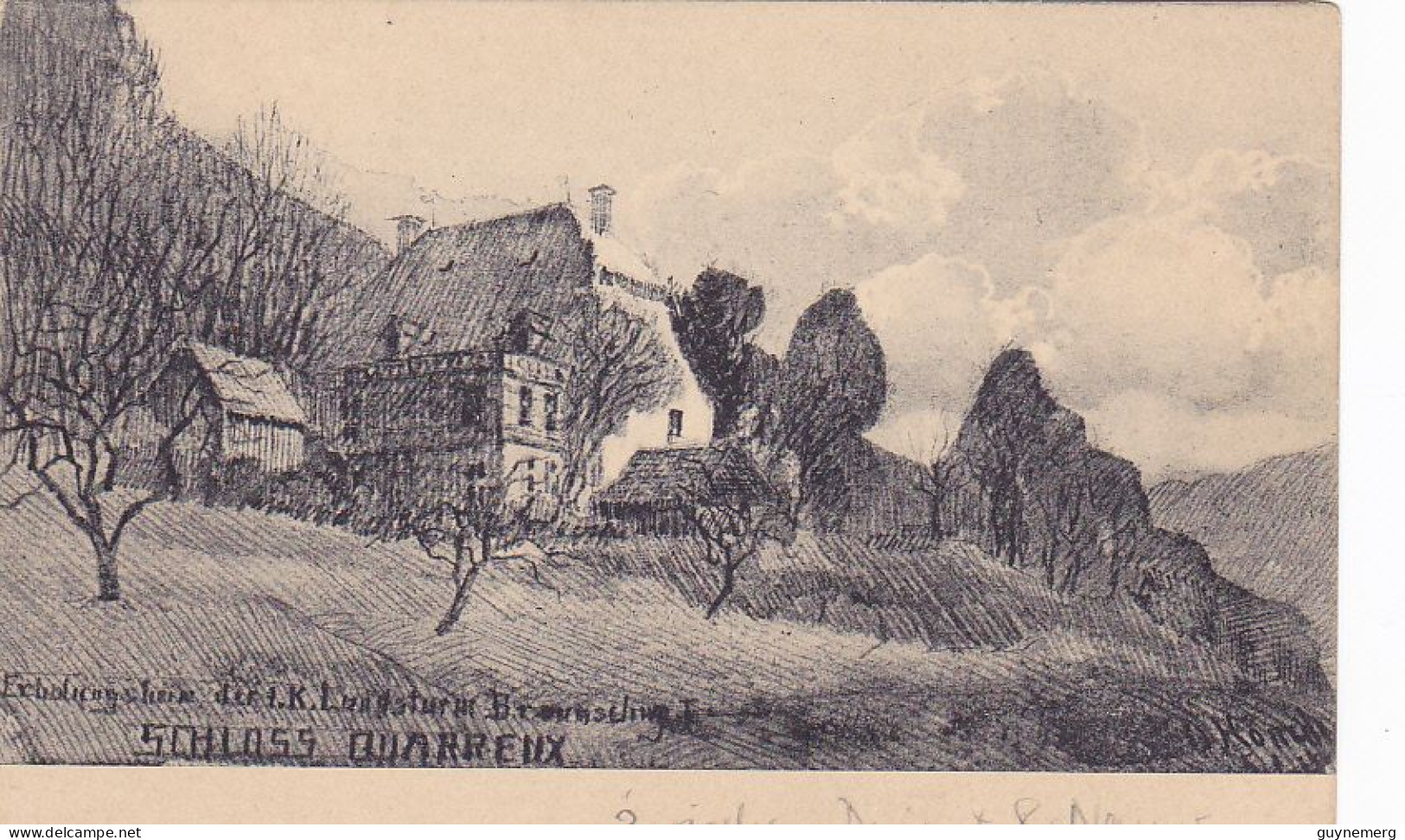 Quarreux Quareux  Stoumont SChloss Erholungsheim Arte Dessinée Carte Allemande 1° Guerre - Stoumont