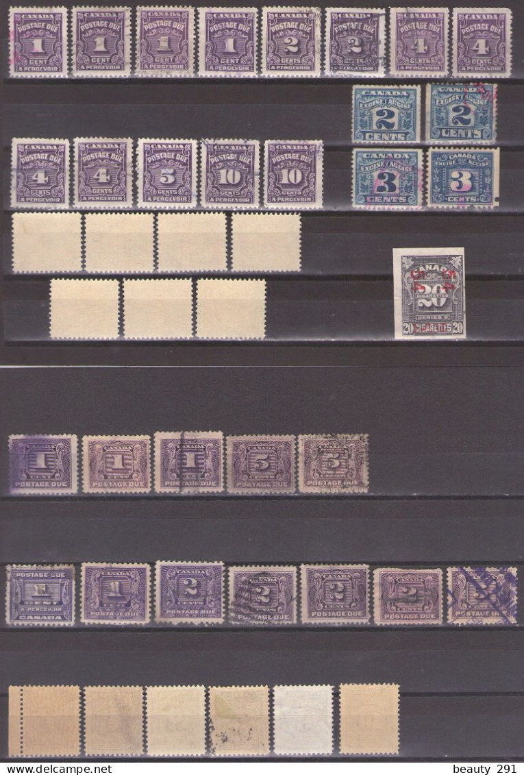 Canada - POSTAGE DUE - LOT - MLH*,USED - Impuestos