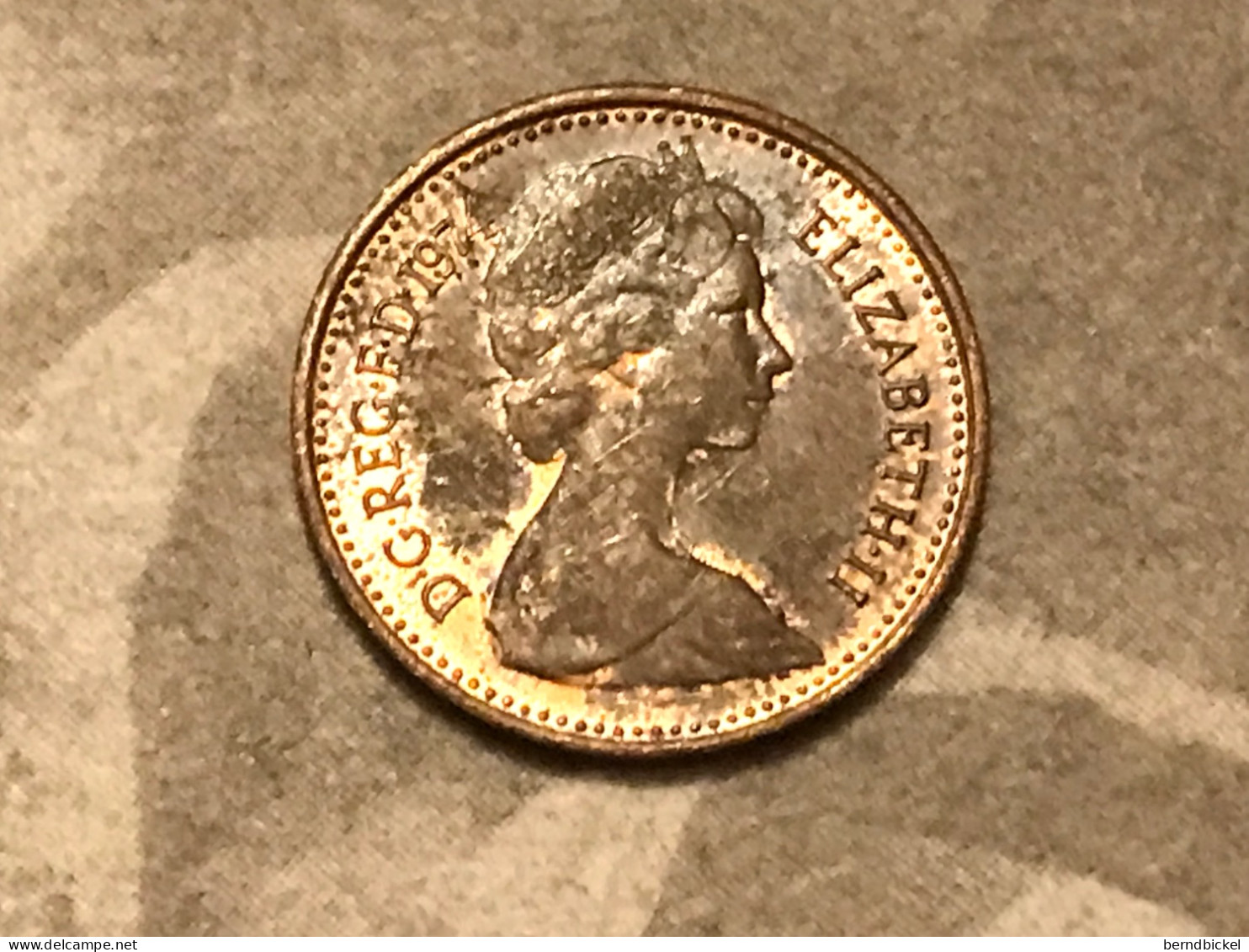 Münze Münzen Umlaufmünze Großbritannien 1/2 Penny 1974 - 1/2 Penny & 1/2 New Penny