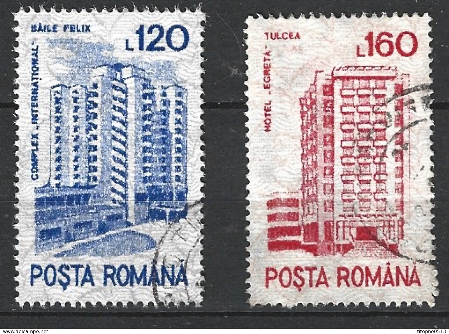 ROUMANIE. N°3976A-B Oblitérés De 1991. Hôtels. - Hôtellerie - Horeca