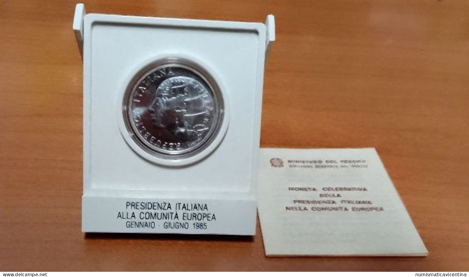 Italia Repubblica 500 Lire 1985 Presidenza CEE Italia Italy Italie Commemorative Silver Coin - Herdenking