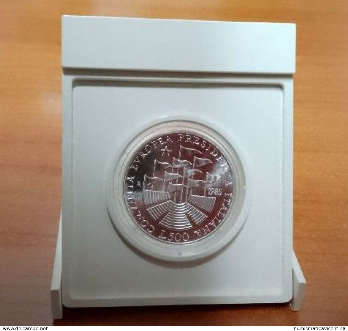 Italia Repubblica 500 Lire 1985 Presidenza CEE Italia Italy Italie Commemorative Silver Coin - Gedenkmünzen