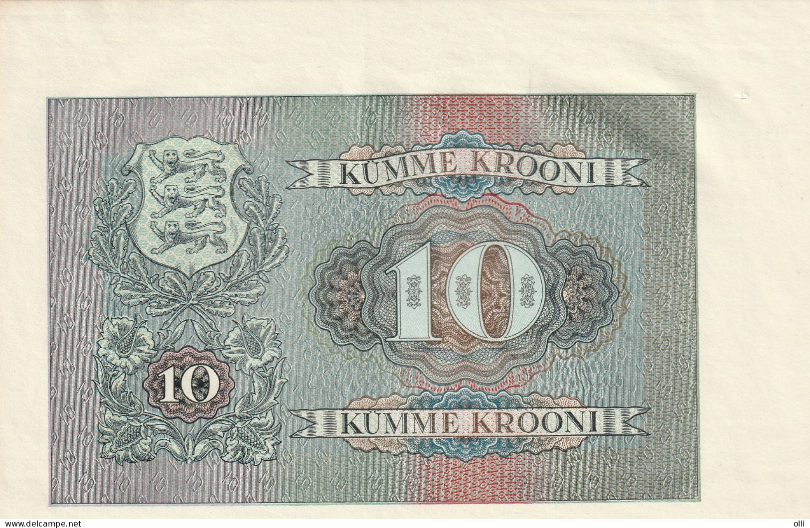 Estonia. 10 KROONI  1940. P-68a   AU - Estonia