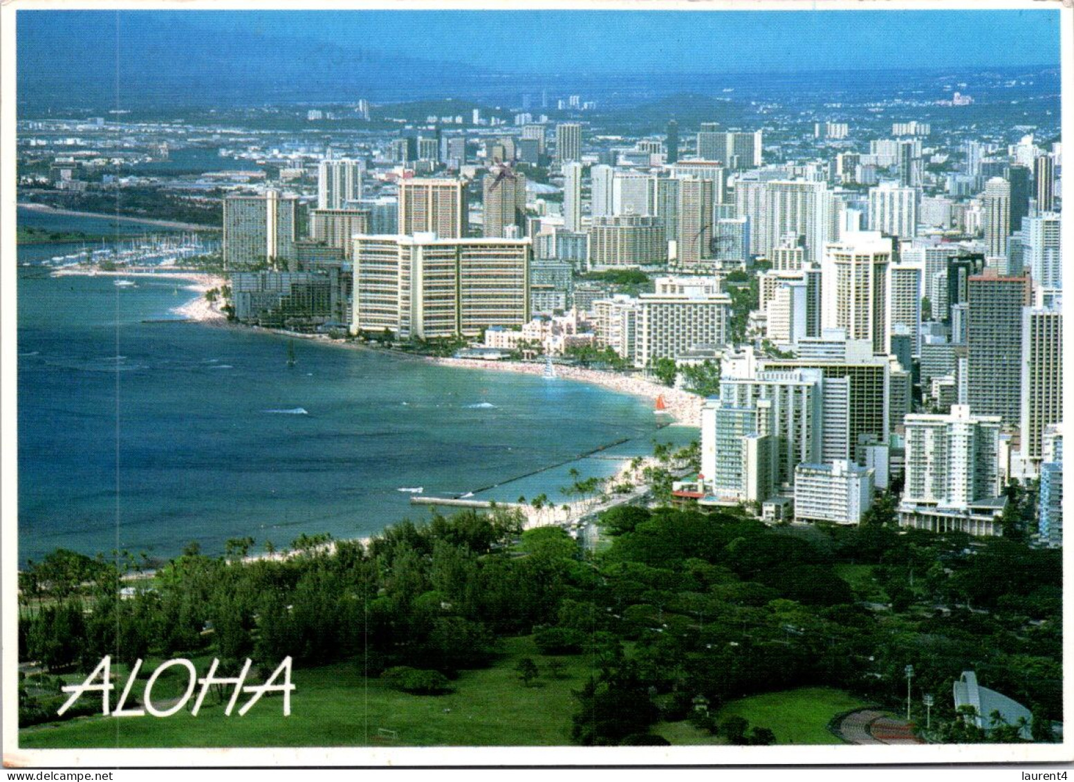 25-11-2023 (3 V 23) USA (posted To Australia 1987) Waikiki Beach - Honolulu