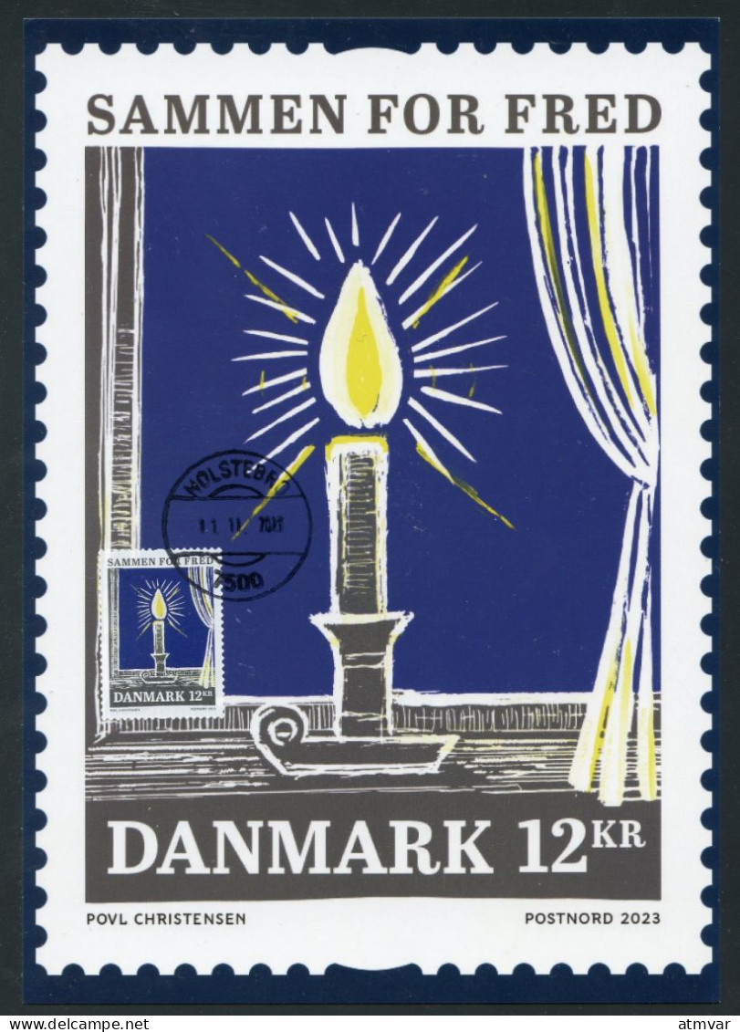 DENMARK (2023) Carte Maximum Card - EUROPA Sammen For Fred, Ensemble Pour La Paix, Together For Peace, Frieden, Paz - Tarjetas – Máximo