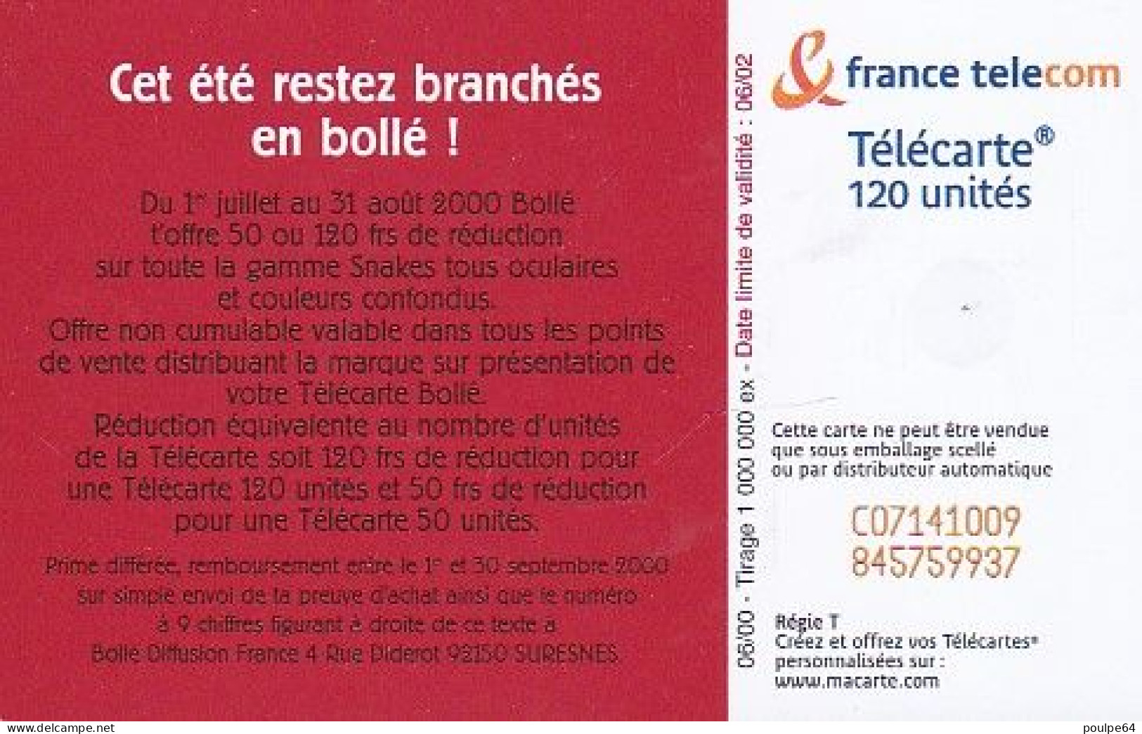F1066  06/2000 - BOLLÉ FEMME - 120 SC7 - 2000