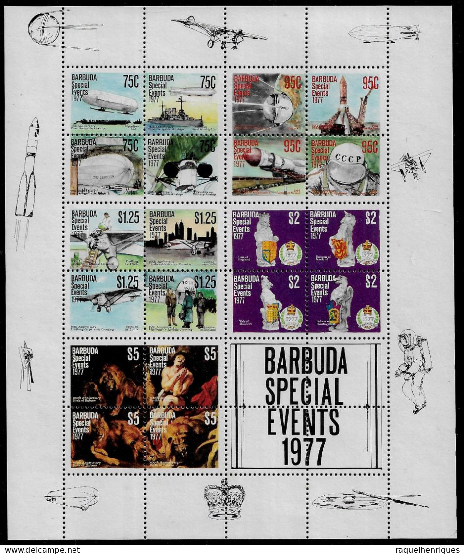 BARBUDA STAMP - 1977 Anniversaries MINISHEET MNH (NP#60) - Amérique Du Nord