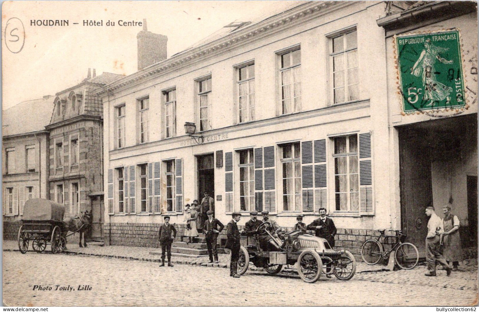 CPA  - SELECTION - HOUDAIN -  Hôtel Du Centre - Houdain