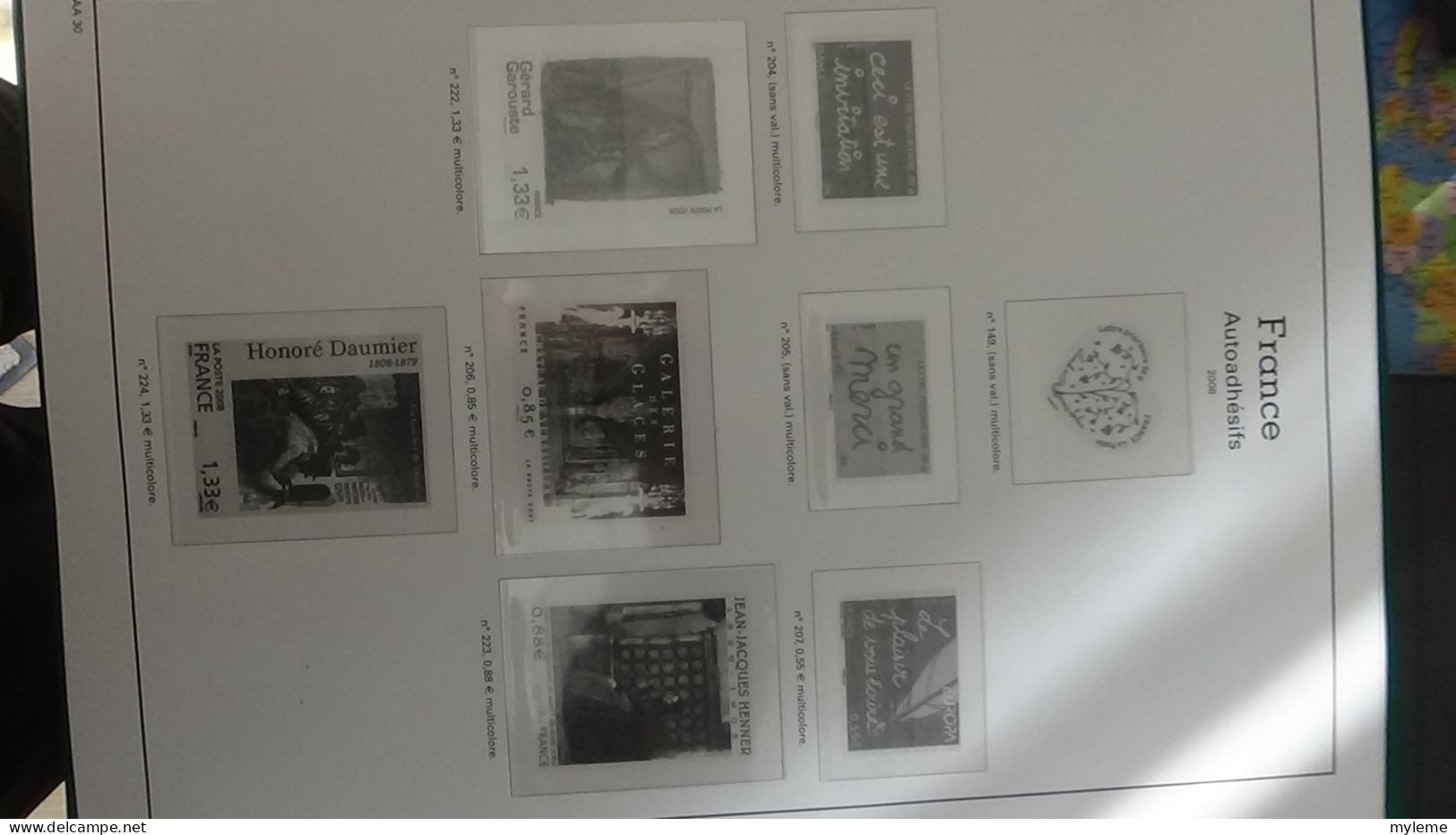 Collections (en albums) - AZ31 Reliure Y & T de France d'occasion avec  pochettes et vide de timbre de 2008 à 2014 AUTOADHESIFS A saisir !!!