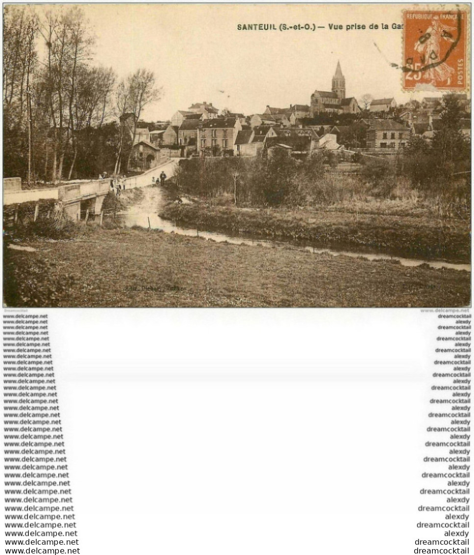 95 SANTEUIL. Le Village Et Son Pont - Santeuil