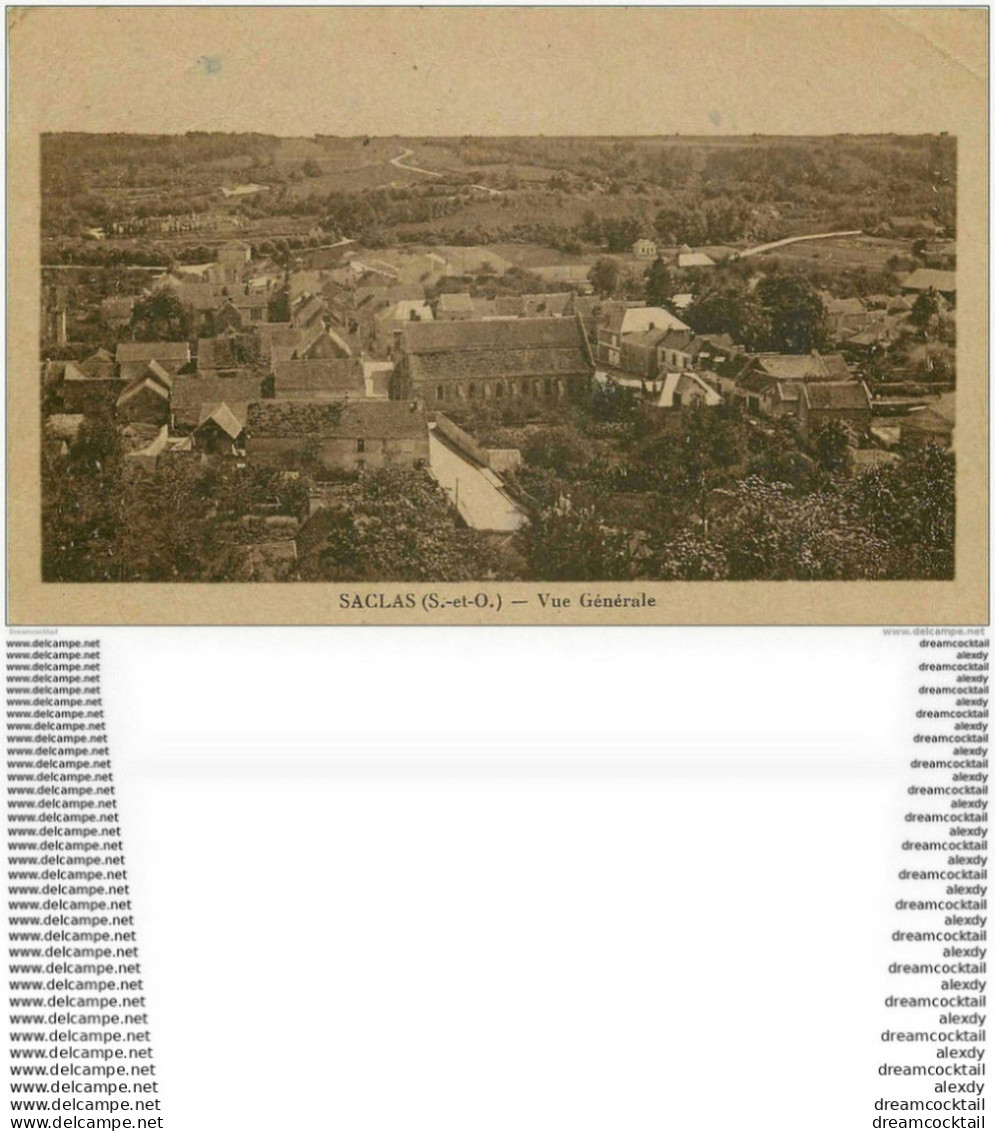 91 SACLAS. La Ville Vers 1945. Timbre Manquant - Saclay