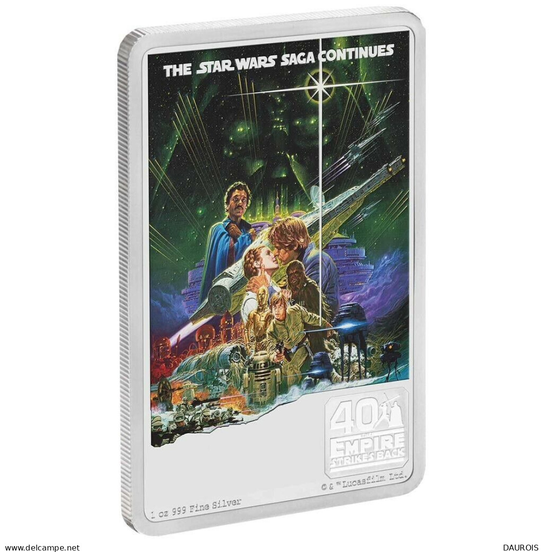 THE EMPIRE STRIKES BACK 2020 N° 2 - 1 OZ STAR WARS - 40TH ANNIVERSARY - Niue