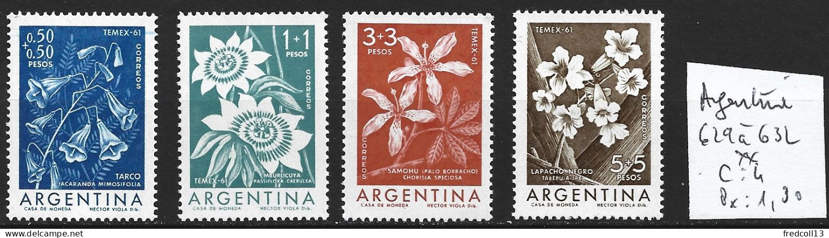 ARGENTINE 629 à 32 ** Côte 4 € - Unused Stamps