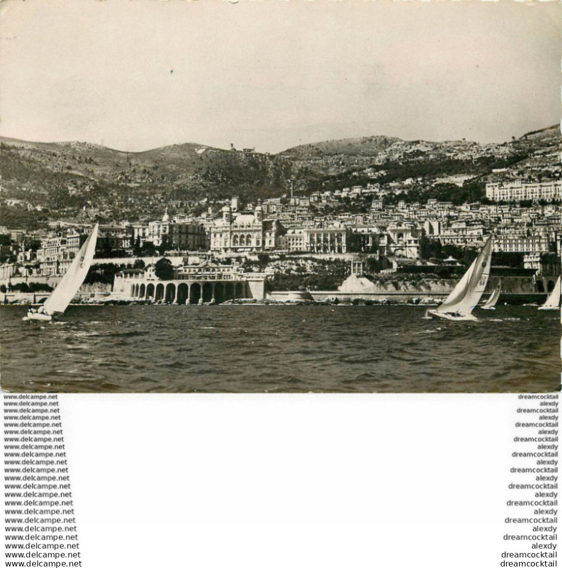 HR Photo Cpsm MONACO. Régates 1949 - La Condamine