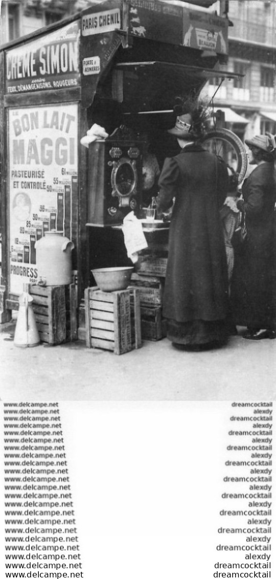 PARIS 1900 Photo Cpsm Réédition Reproduction. Commerce Distributeur Automatique Nombreuses Publicités... - Mercanti