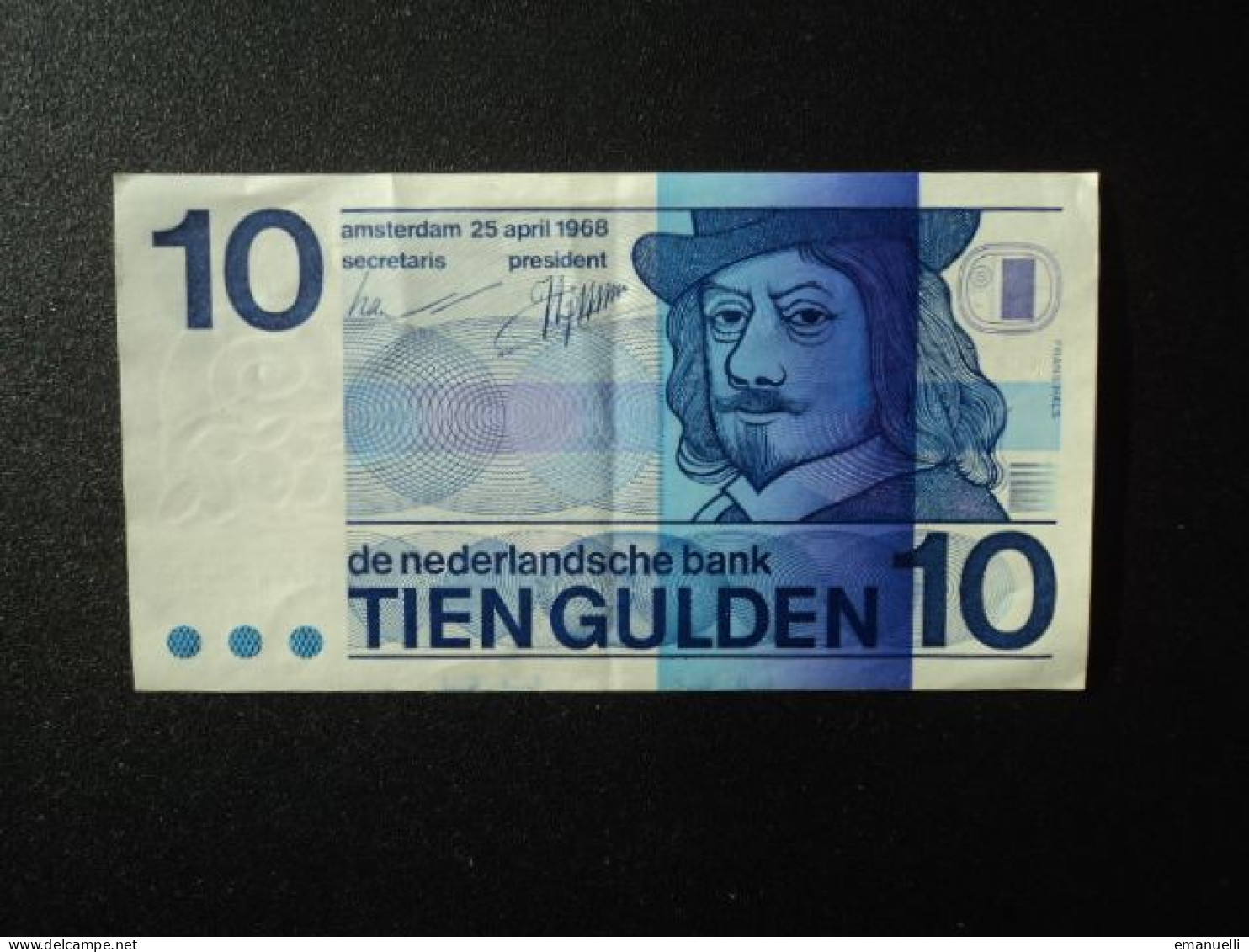 PAYS BAS : 10 GULDEN   25.4.1968    CPB 49-1 * / P 91b     SUP - 10 Florín Holandés (gulden)