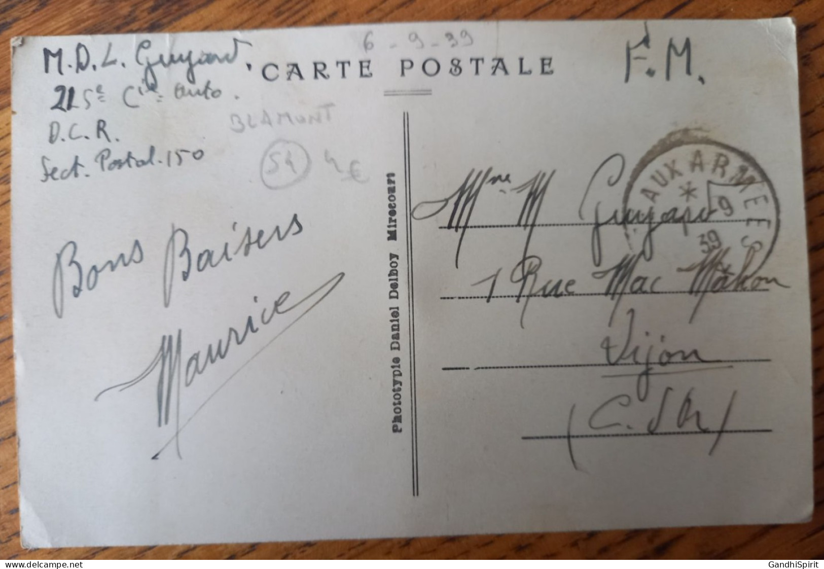 Blamont - Un Coin Du Pays - Cachet FM Poste Aux Armées 07.09.1939 Secteur Postal 150 - Blamont