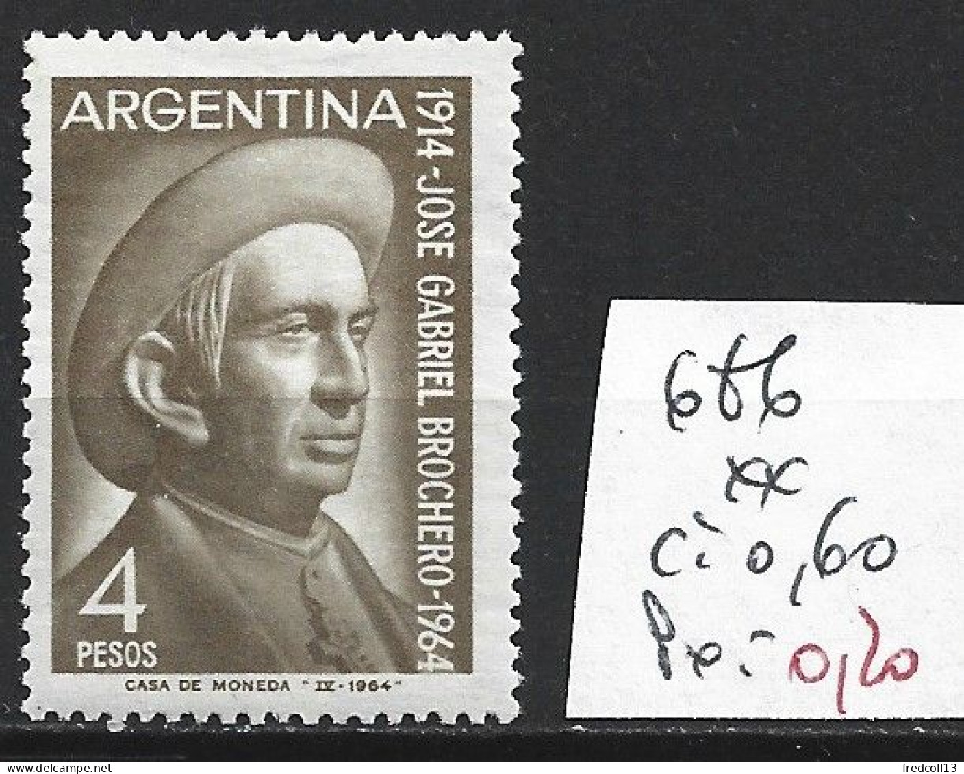 ARGENTINE 686 ** Côte 0.60 € - Unused Stamps