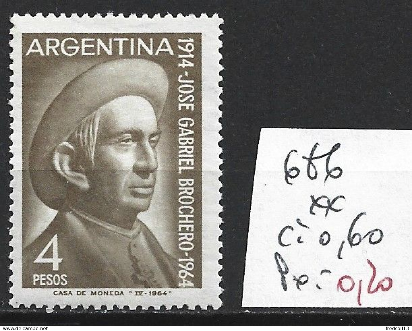 ARGENTINE 686 ** Côte 0.60 € - Ungebraucht