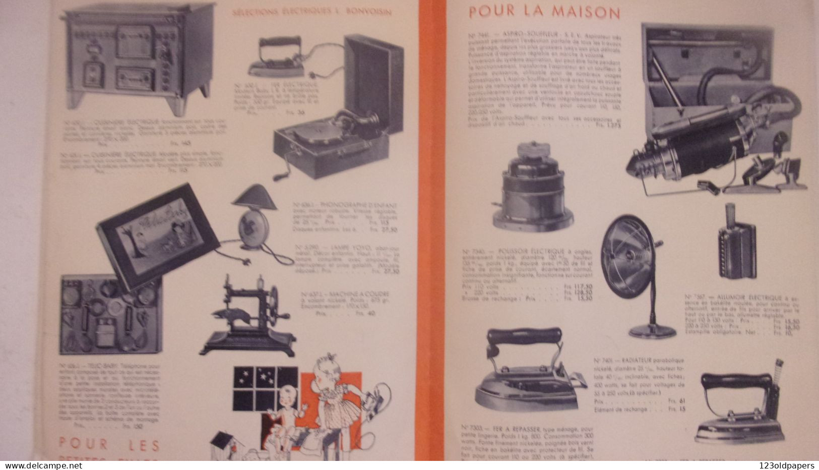 1933 CATALOGUE  BONVOISIN JOUETS ETRENNES 35 BD LENOIR PARIS COUVERTURE MICHELIN TRAIN MACHINE VAPEUR  LAMPES