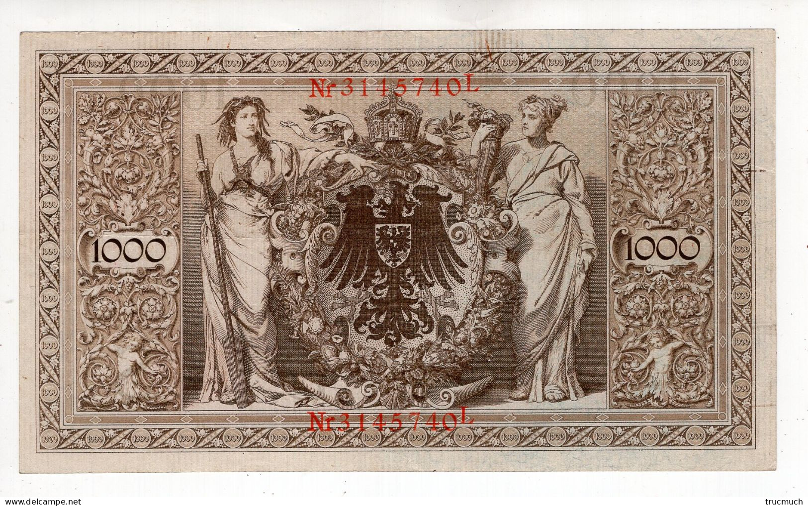 40 - ALLEMAGNE - Reichsbanknote - 1000 Mark - 21.04.1910 - Reichsbankdirektorium - 1000 Mark