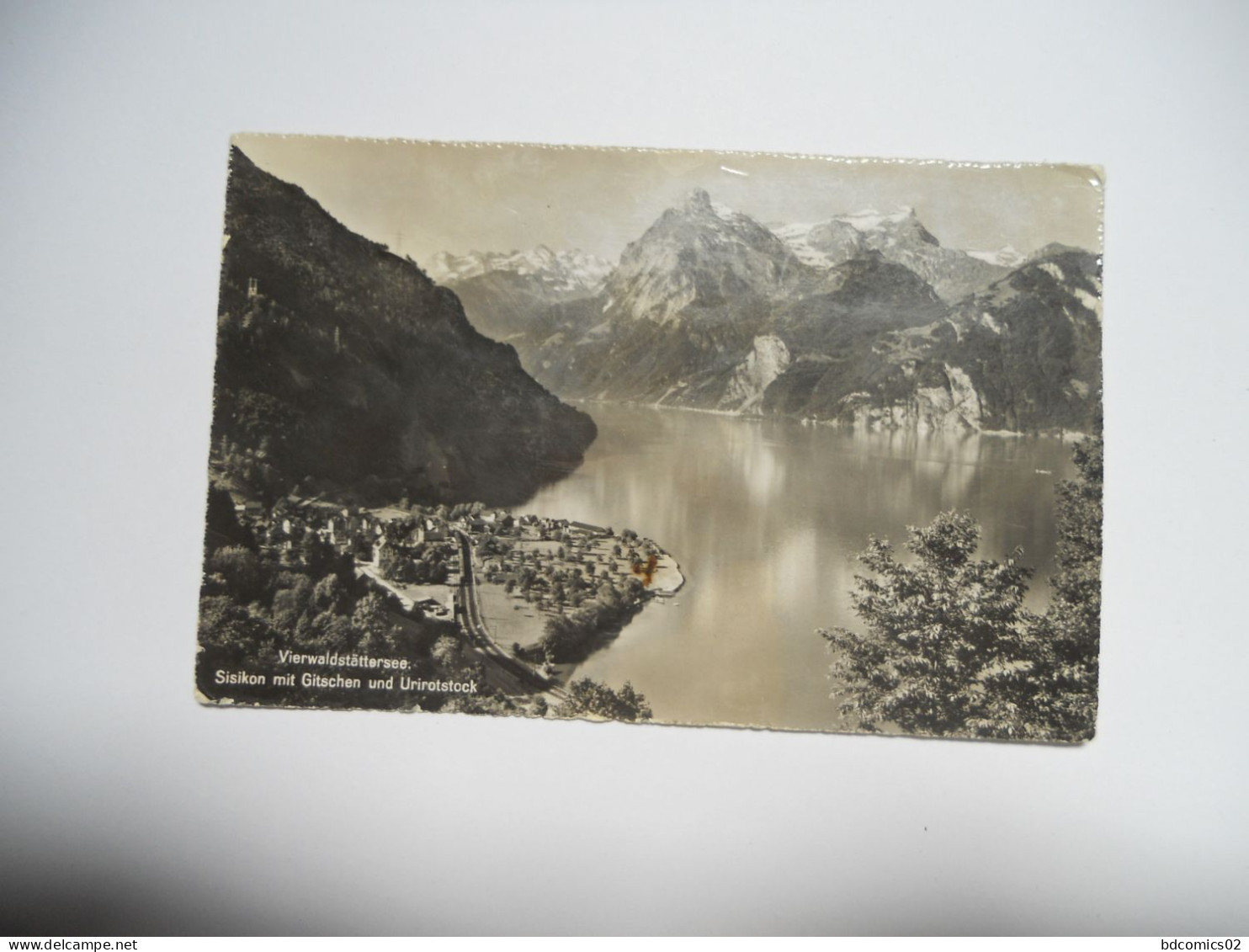 SUISSE CARTE ANCIENNE EN NOIR ET BLANC  DE 1957 SISIKON MIT GITSCHEN UND URIROTSTOCK  N°5463  EDIT WEHRLI Vierwaldstätte - Sisikon