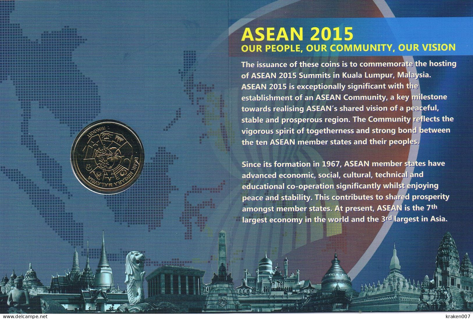 Malaysia 1 Ringgit "ASEAN" - 2015 - Malaysia