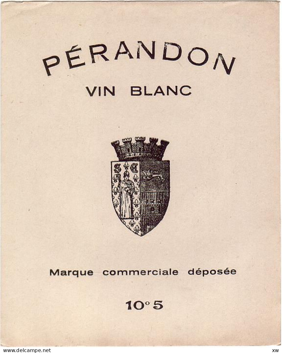 PERANDON - Vin Blanc - D 1827 - Vino Bianco