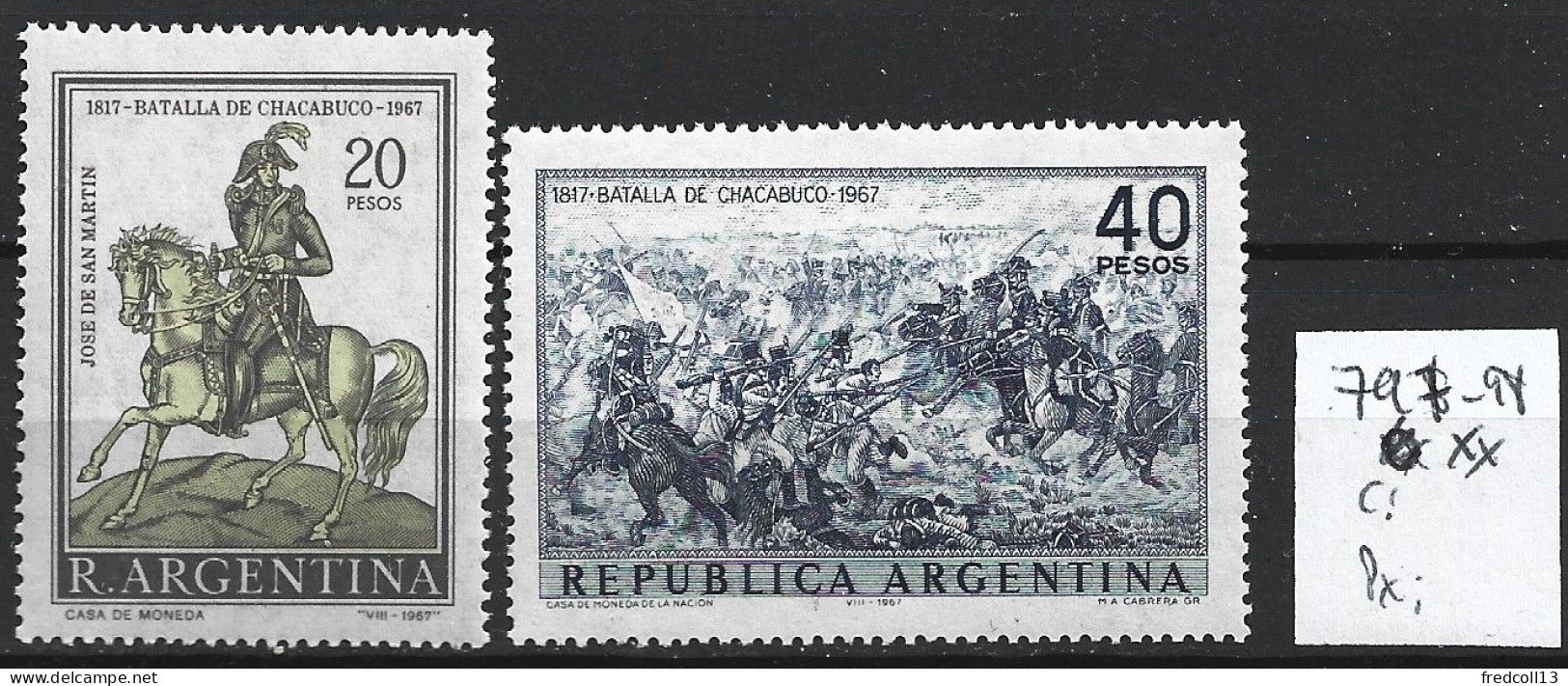 ARGENTINE 797-98 ** Côte 1.50 € - Unused Stamps