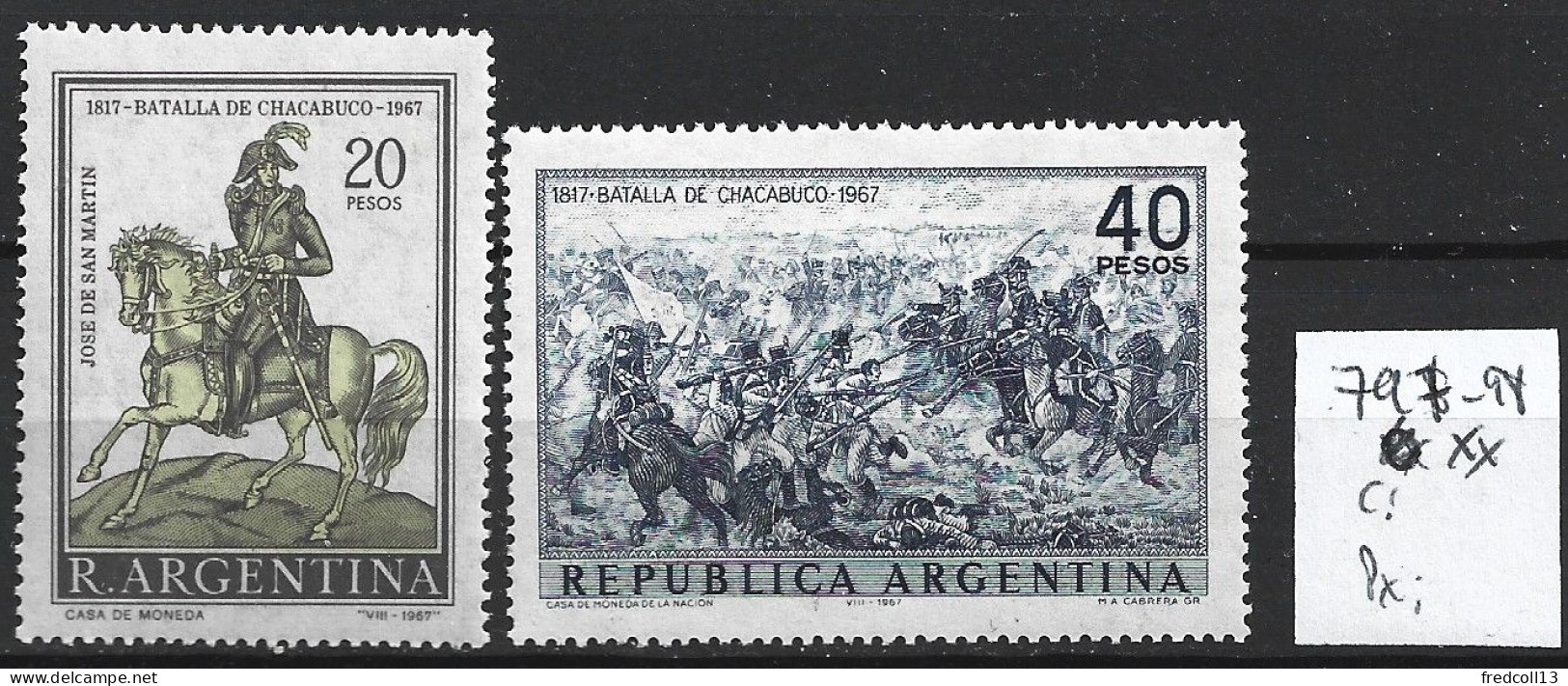 ARGENTINE 797-98 ** Côte 1.50 € - Ungebraucht