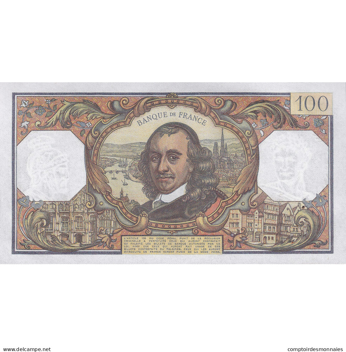 France, 100 Francs, Corneille, 1971, R.572, SUP+, Fayette:65.36, KM:149d - 100 F 1964-1979 ''Corneille''