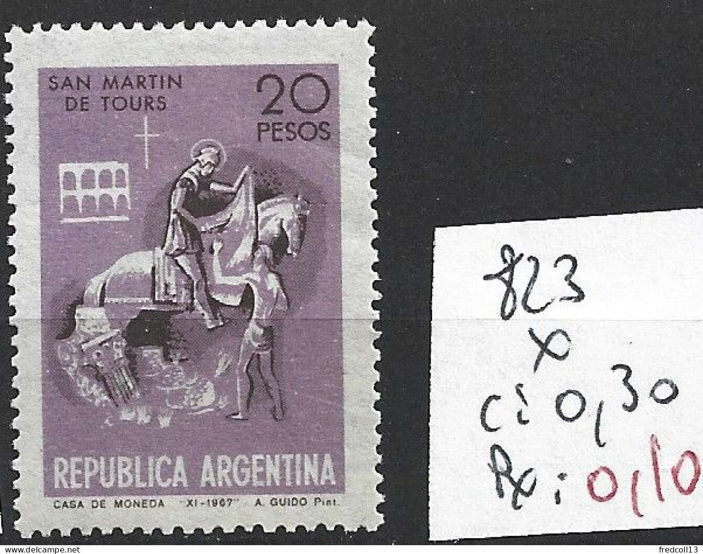 ARGENTINE 823 * Côte 0.30 € - Ongebruikt