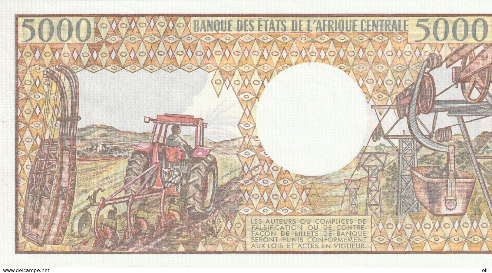 Gabon, 5000 Francs  ND/1984  P-6   UNC - Gabon