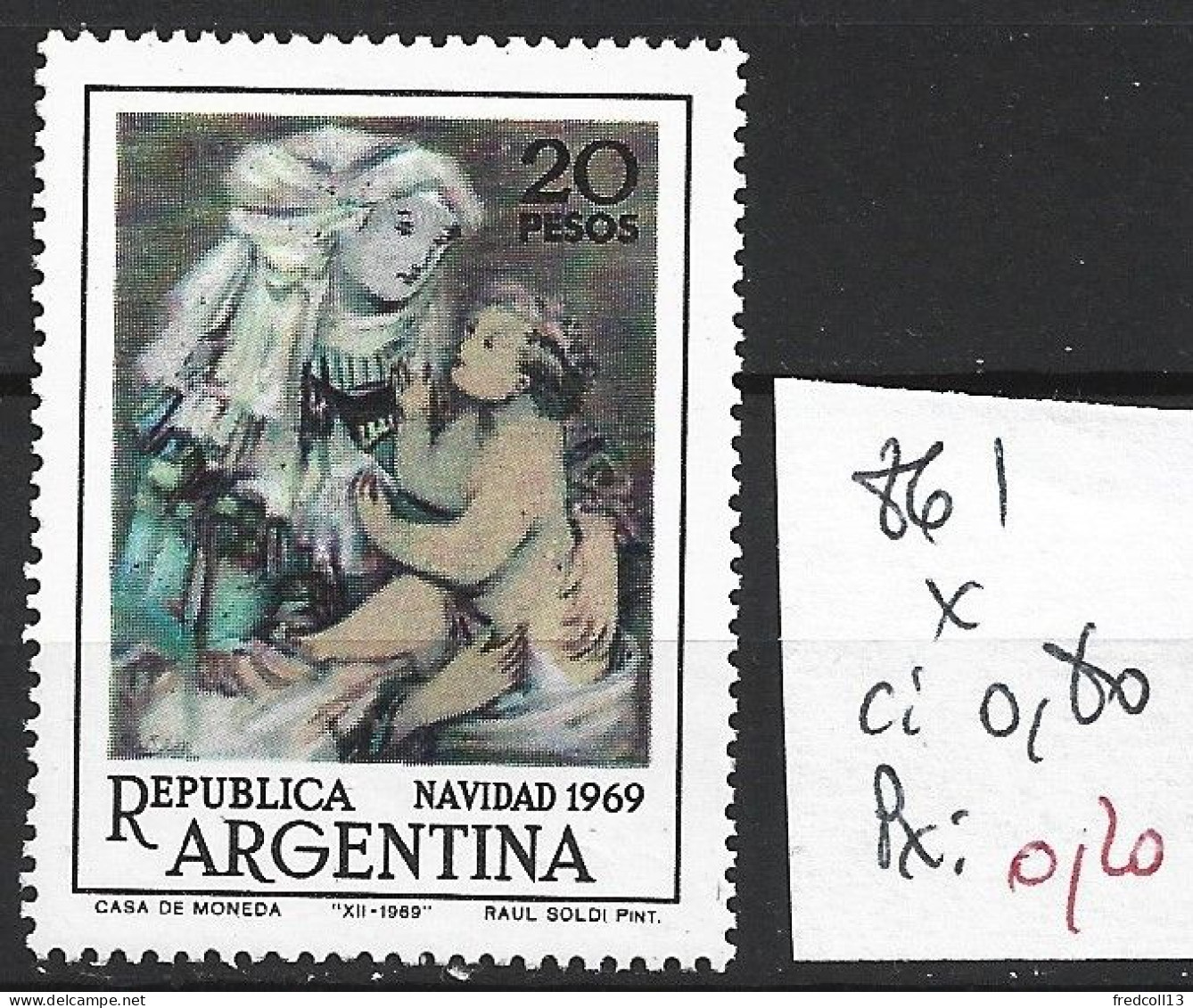 ARGENTINE 861 * Côte 0.80 € - Unused Stamps