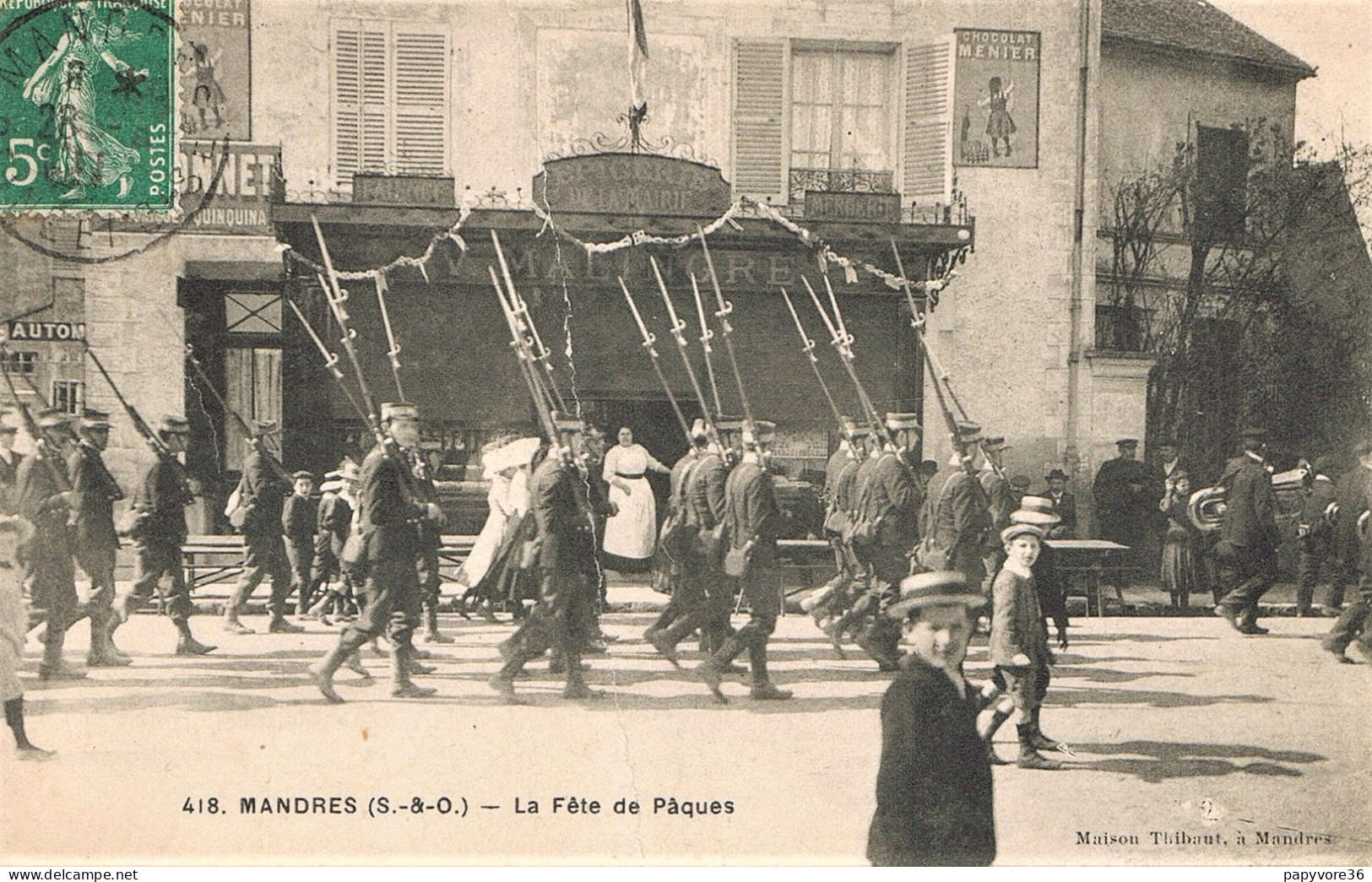 MANDRES Les ROSES (Val De Marne) - La Fête De Pâques Défilé - Epicerie De La Mairie - Publicité MENIER - Animée - Mandres Les Roses