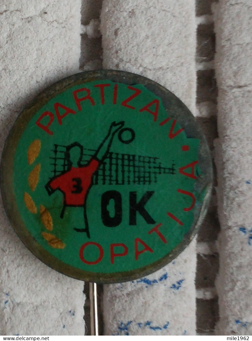 Badge Z-66 - Volleyball, Volley-ball, Odbojka, Club Partizan, Opatija, Croatia - Volleyball