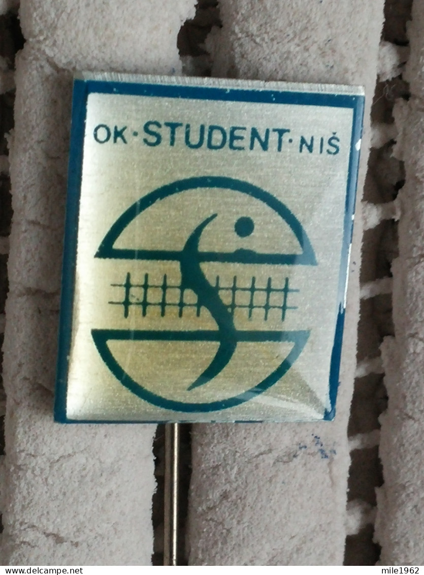 Badge Z-66 - Volleyball, Volley-ball, Odbojka, Club Student, NIS, Serbia - Voleibol