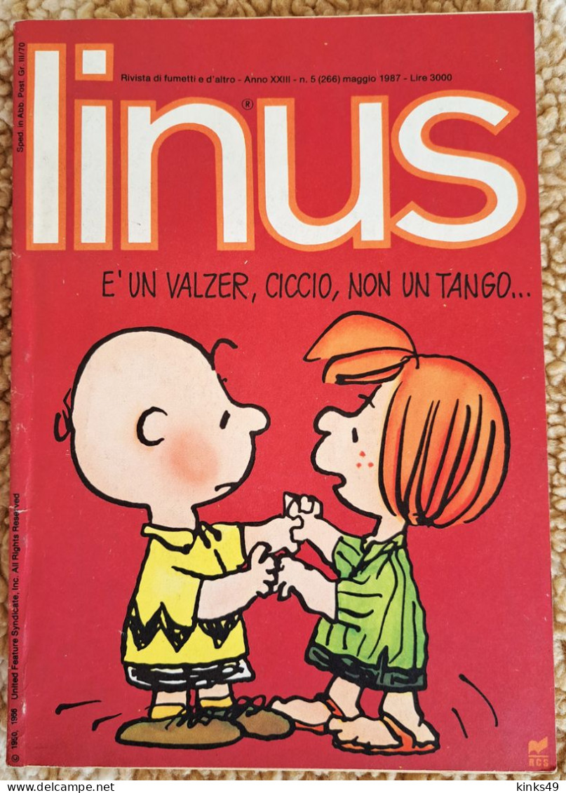 M454> LINUS N° 5 MAGGIO 1987 = Vedi Foto Del SOMMARIO Per Gli Argomenti - Eerste Uitgaves