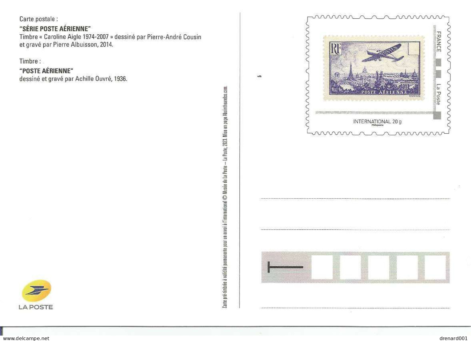Carte Postale Série PA Caroline Aigle International - Sonstige & Ohne Zuordnung